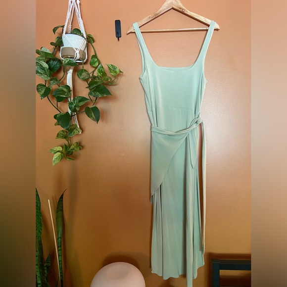 Wilfred Saturn Wrap Dress - Light Green Size Large - Picture 3 of 3